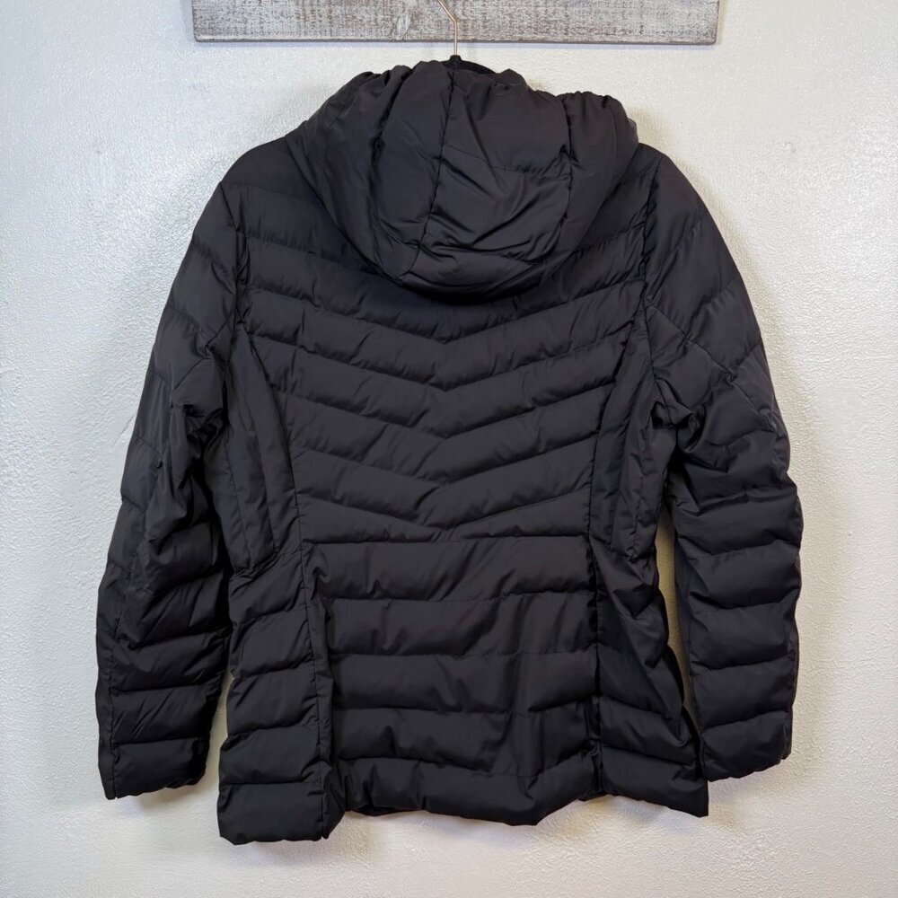 32 Degrees Heat Womens Black Puffer Jacket Large Hooded Casual Sporty Streetwear - Picture 2 of 12